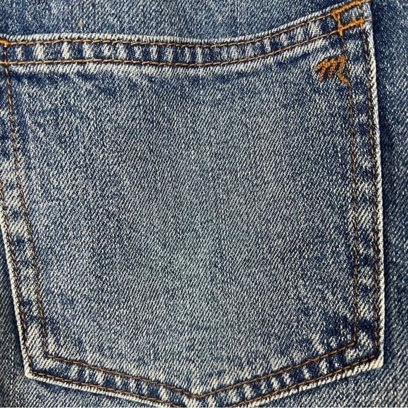 NWOT Madewell Rigid Denim A-Line Mini Skirt in Hughes Wash Button-Front Edition - Picture 8 of 13
